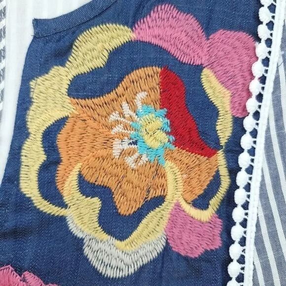 Andree Floral Embroidered A-Line Dress Small - Picture 3 of 9